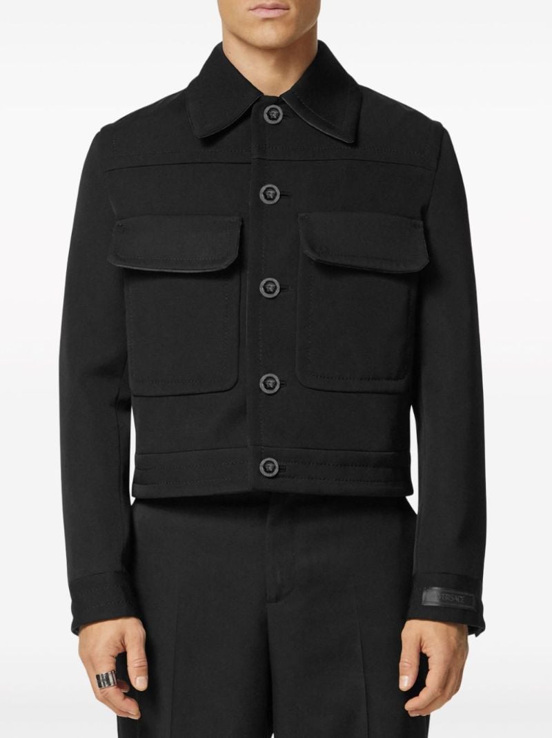 Black Twill Shirt Jacket