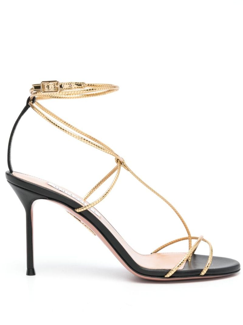 Black Roman Romance 85mm Sandals