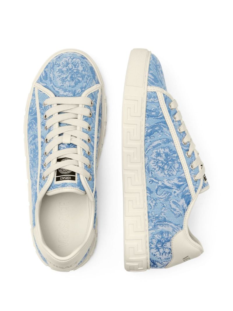 Blue Barocco Greca Sneakers