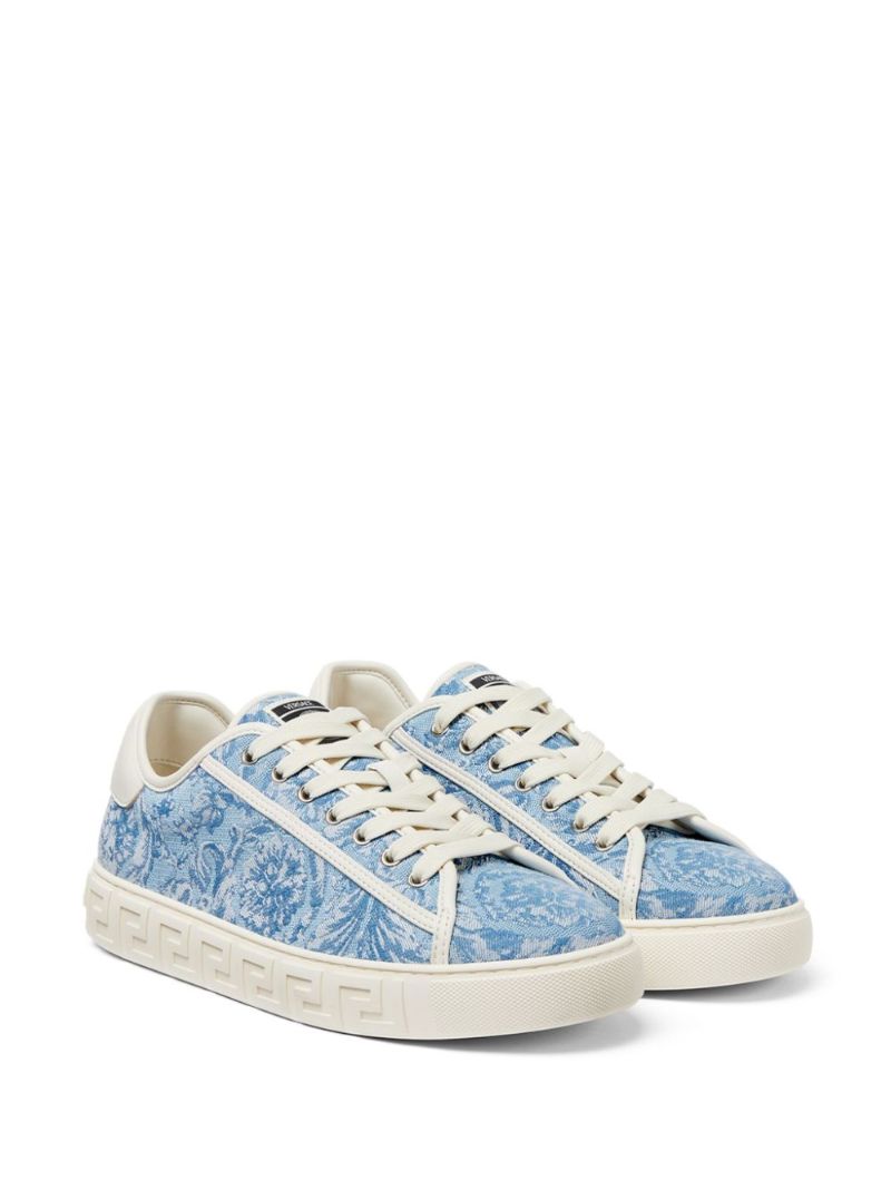 Blue Barocco Greca Sneakers