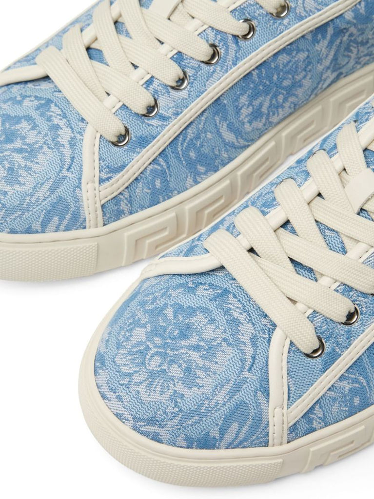 Blue Barocco Greca Sneakers