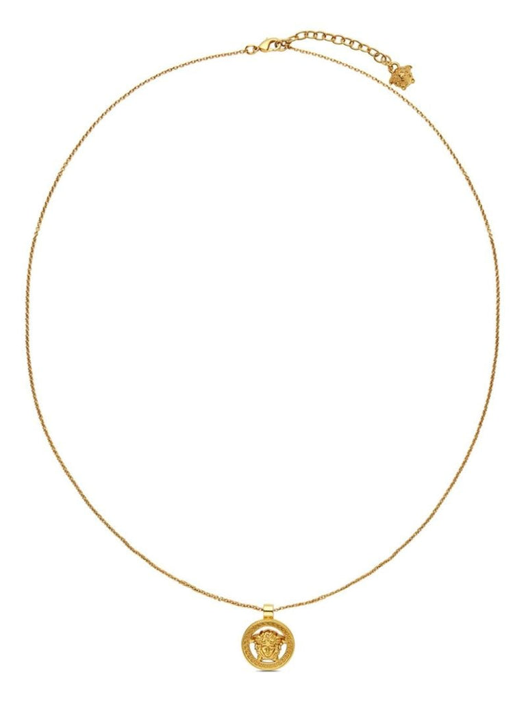 Gold-tone Medusa'95 Brass Necklace