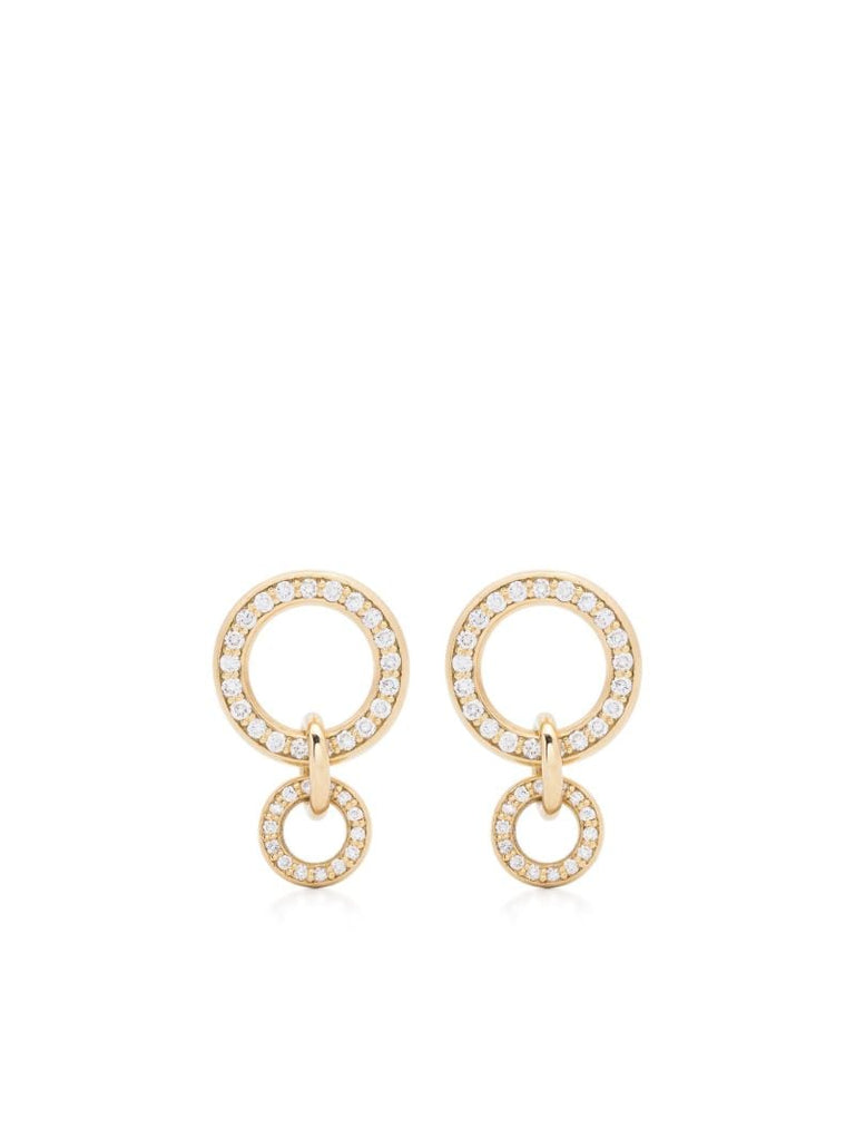 18k Yellow Gold Canis Yg Diamond Earrings