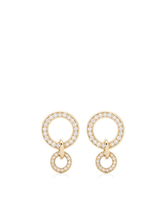 18k Yellow Gold Canis Yg Diamond Earrings