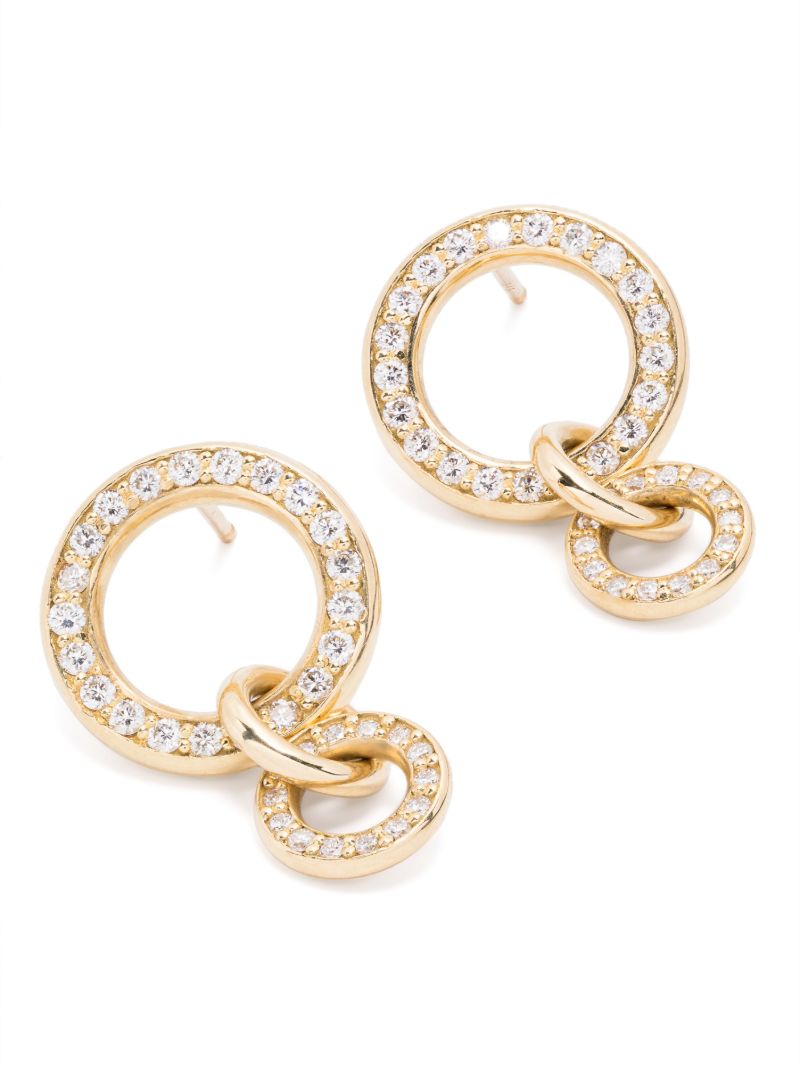 18k Yellow Gold Canis Yg Diamond Earrings