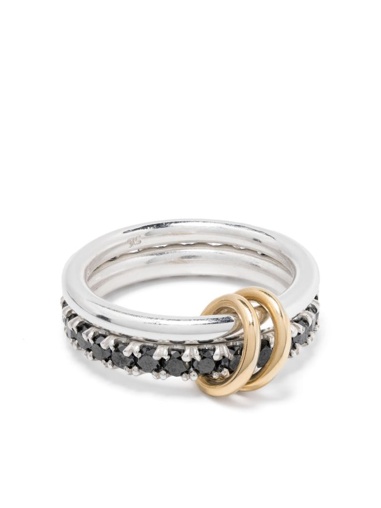 Sterling Silver Petunia Diamond Ring