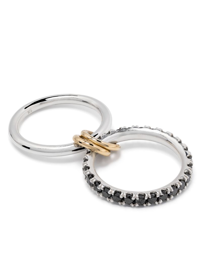 Sterling Silver Petunia Diamond Ring