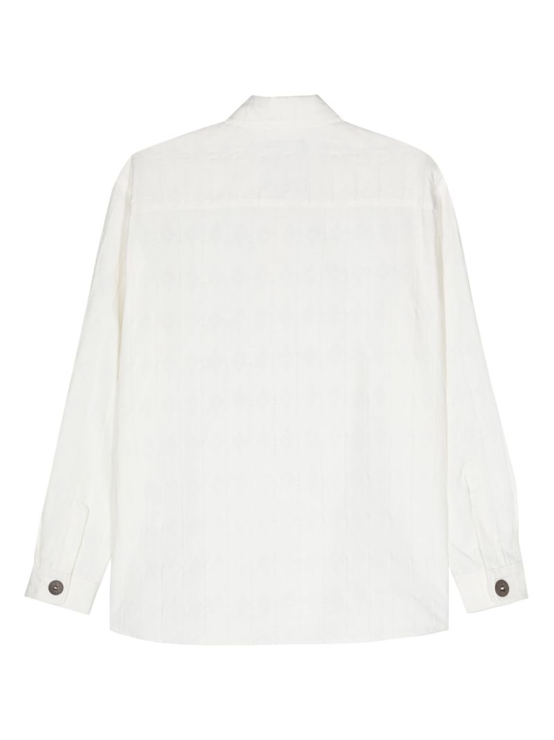 White Buttoned-up Long-sleeved Shirt