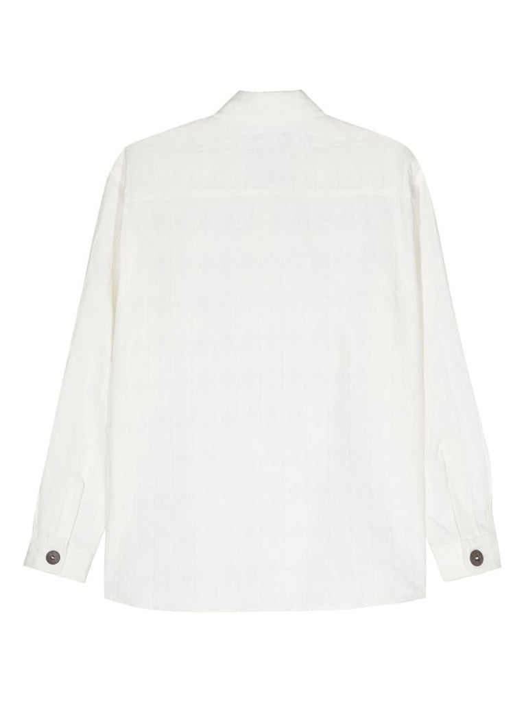 White Buttoned-up Long-sleeved Shirt