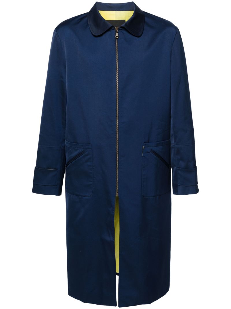 Blue Zip-up Shell Coat