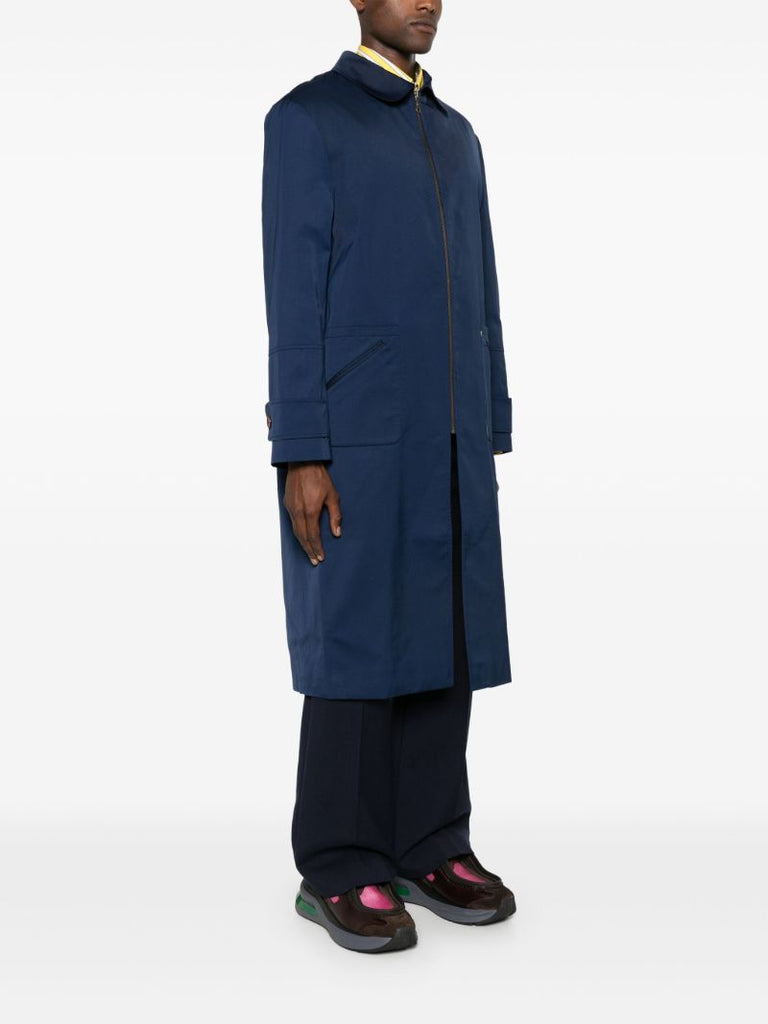 Blue Zip-up Shell Coat