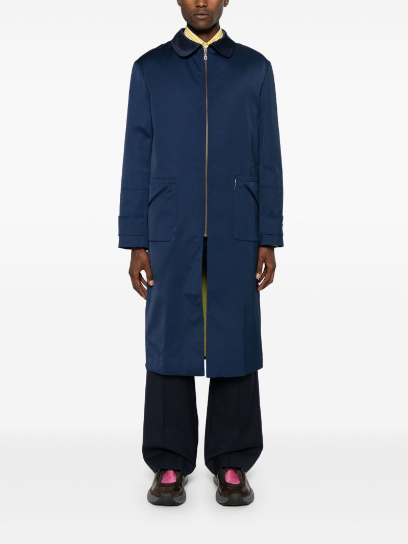 Blue Zip-up Shell Coat