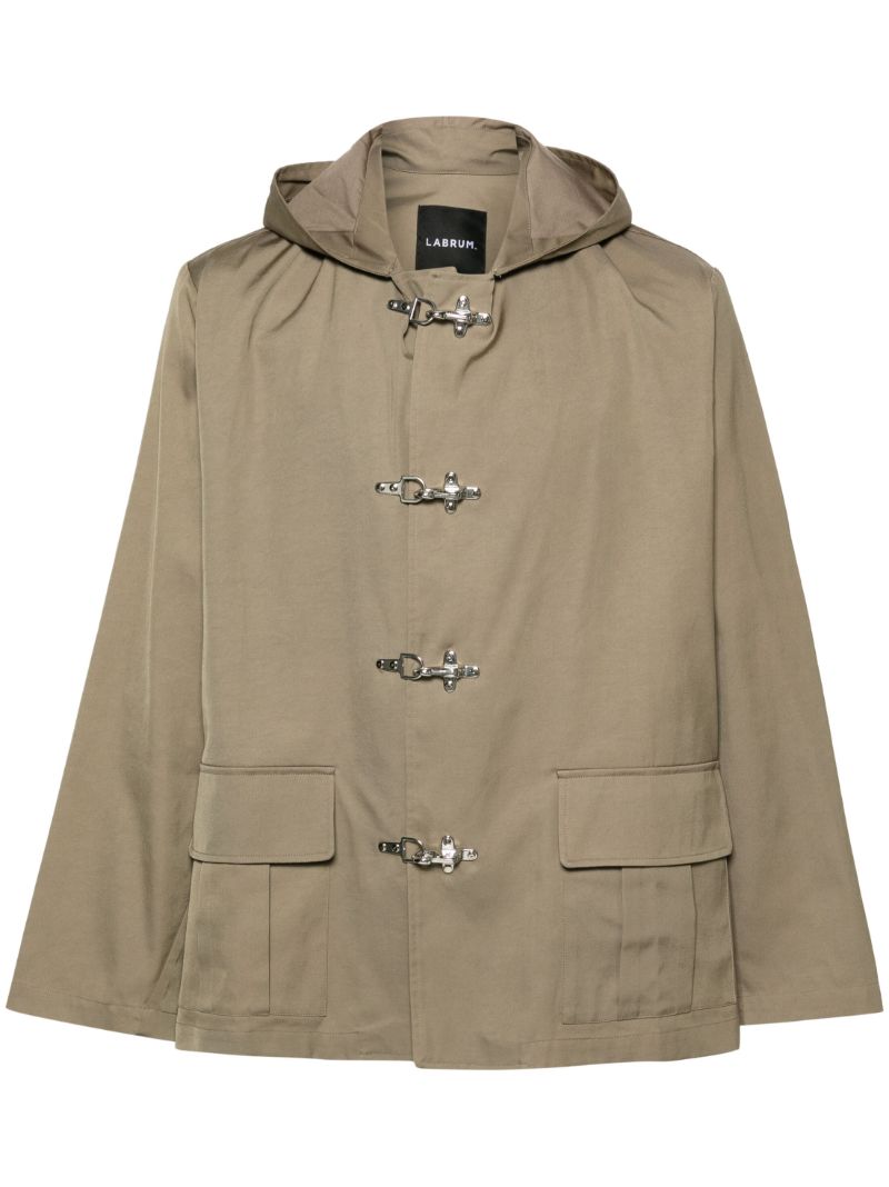 Neutral Hooded Parka Coat