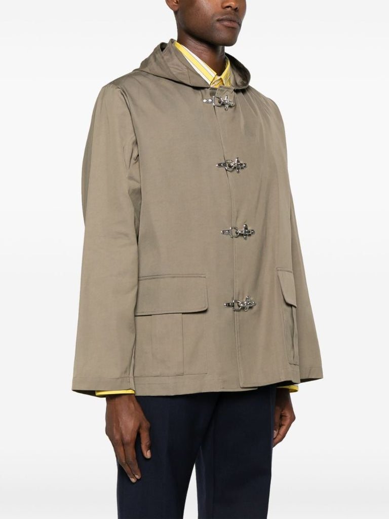 Neutral Hooded Parka Coat