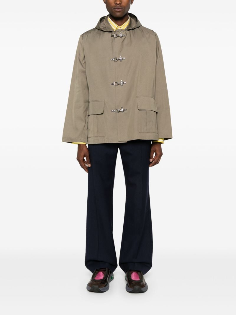 Neutral Hooded Parka Coat