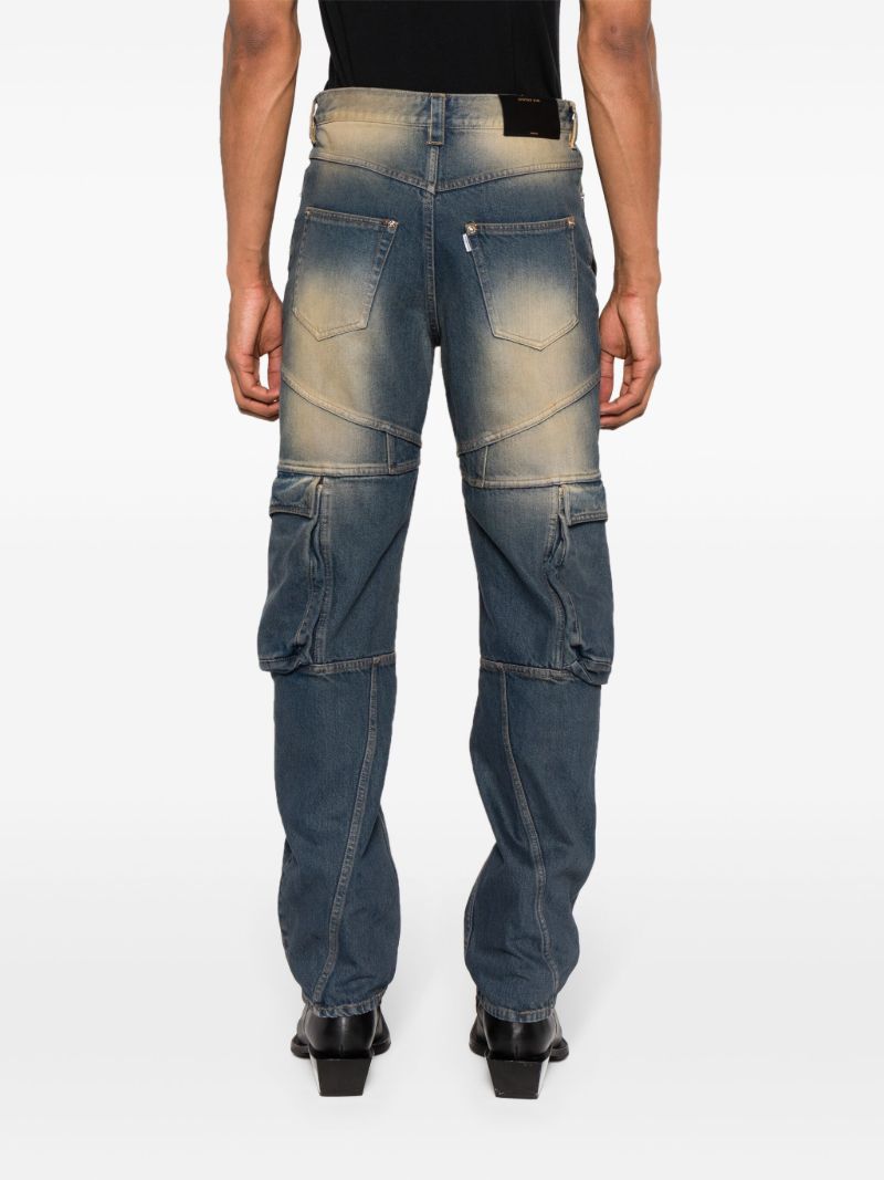 Blue Corset Straight-leg Jeans