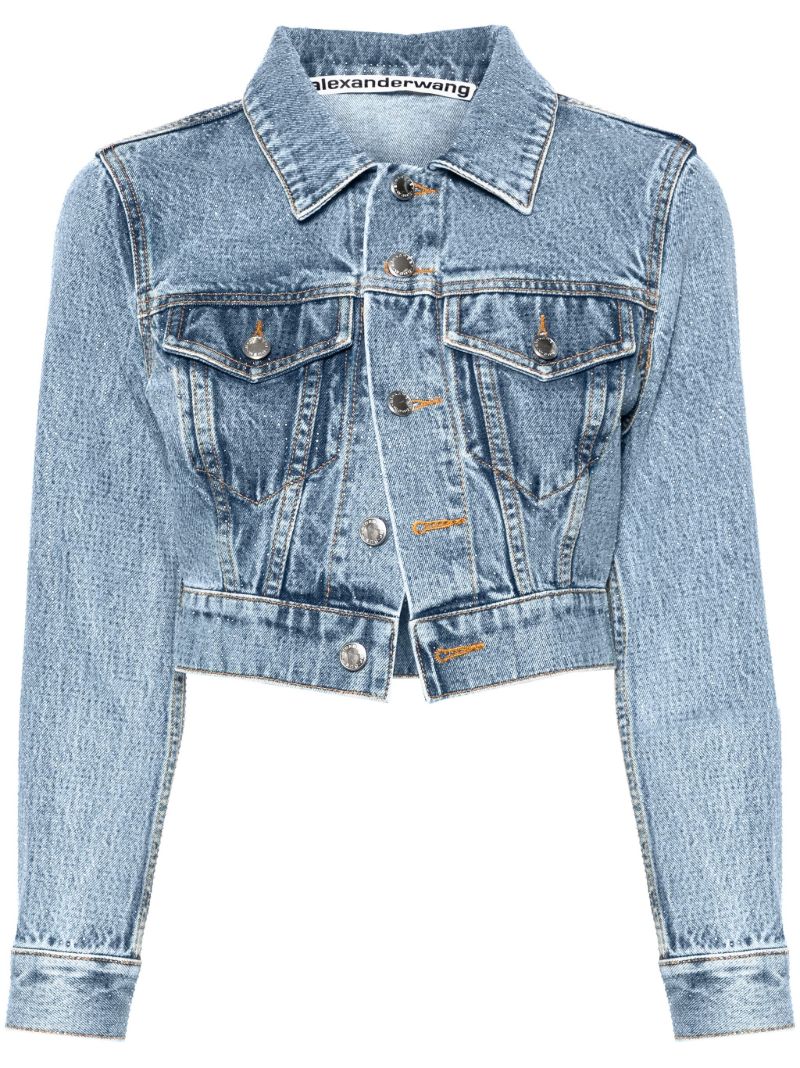 Blue Rhinestone Denim Jacket
