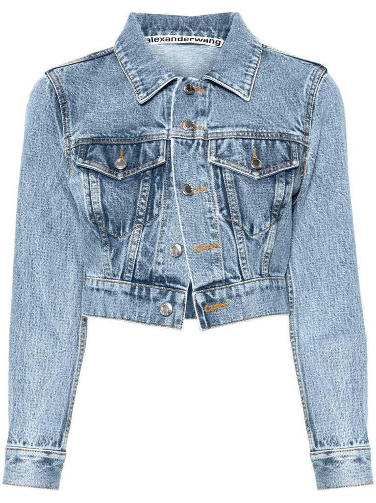 Blue Rhinestone Denim Jacket