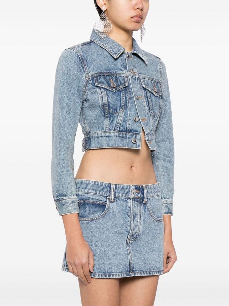 Blue Rhinestone Denim Jacket