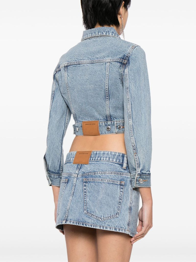 Blue Rhinestone Denim Jacket