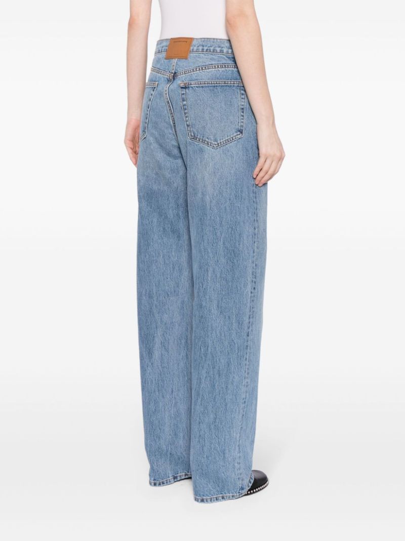 Blue Ez Mid-rise Straight-leg Jeans