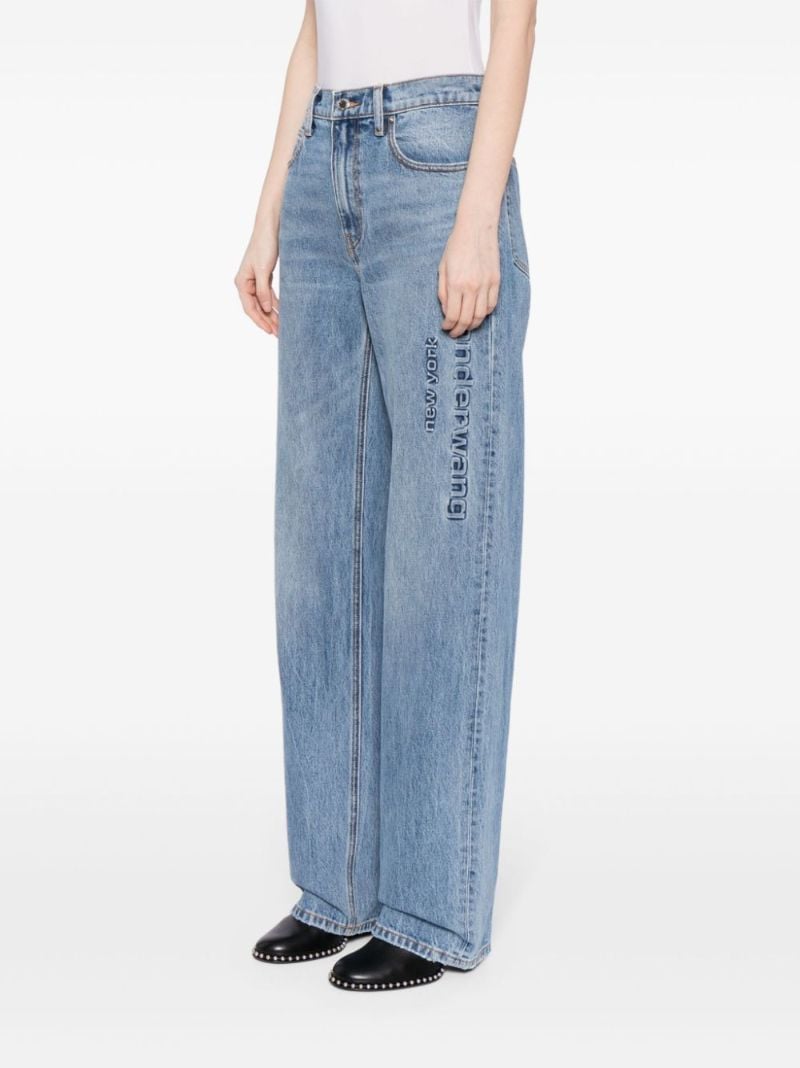 Blue Ez Mid-rise Straight-leg Jeans