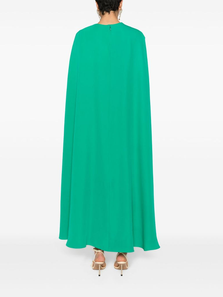 Green Cady Couture Silk Dress