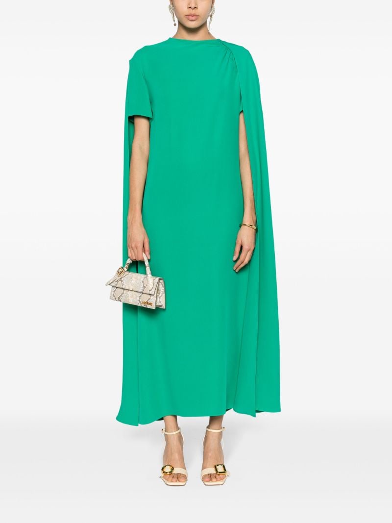 Green Cady Couture Silk Dress