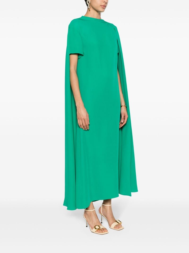 Green Cady Couture Silk Dress
