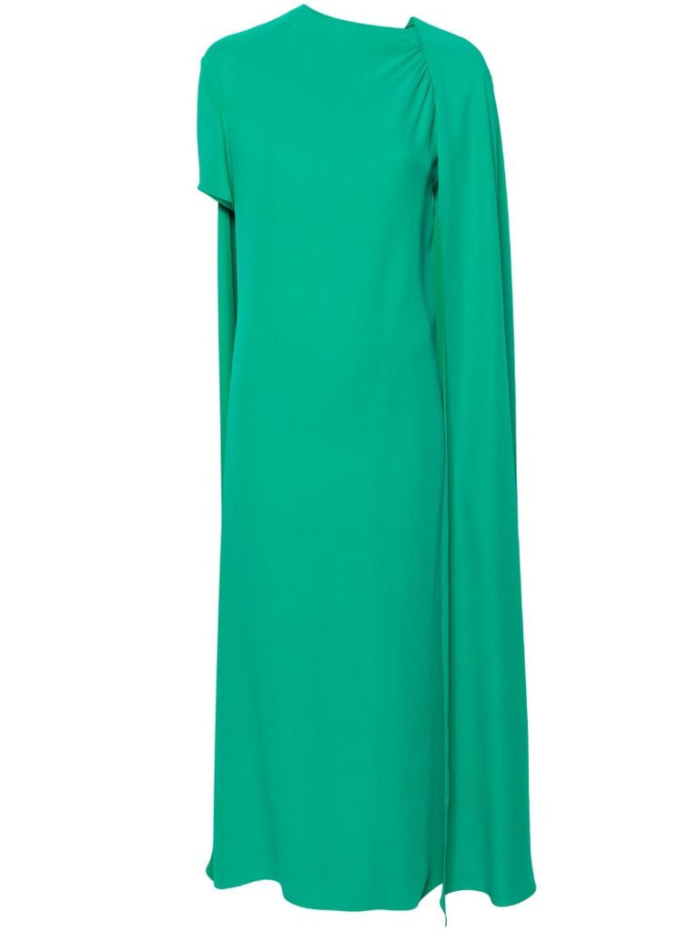 Green Cady Couture Silk Dress