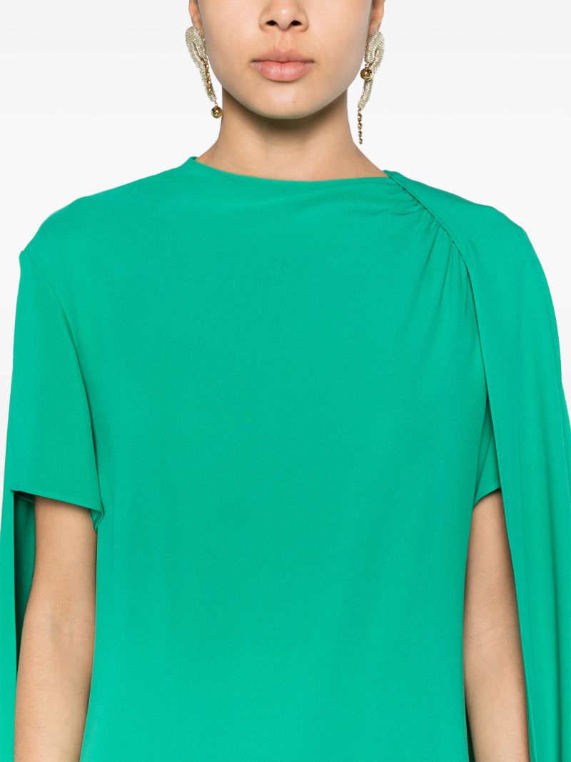 Green Cady Couture Silk Dress