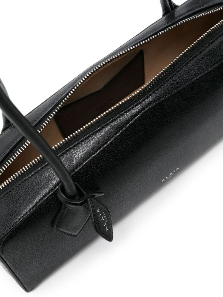 Black Le Teckel Leather Tote Bag