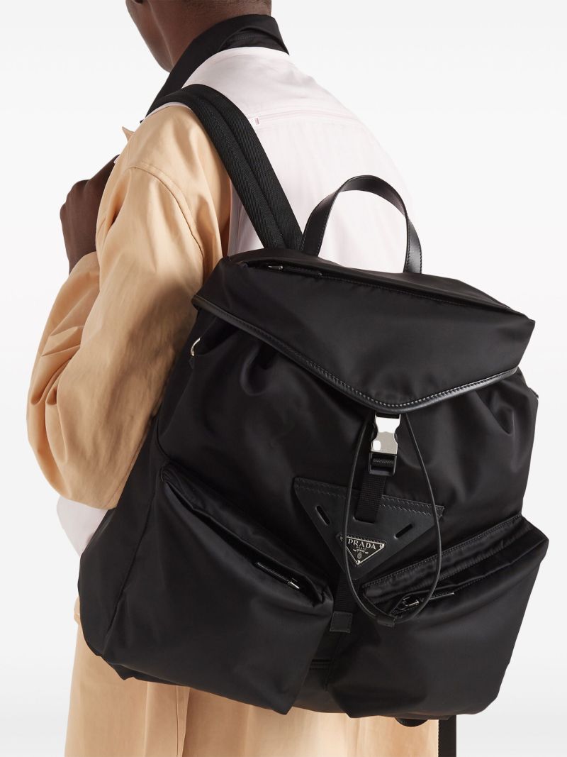 Black Re-nylon Backpack