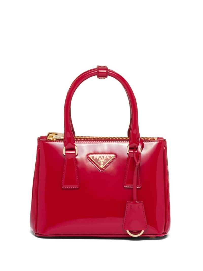 Red Galleria Leather Tote Bag