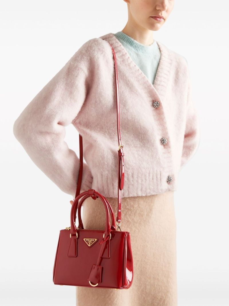 Red Galleria Leather Tote Bag