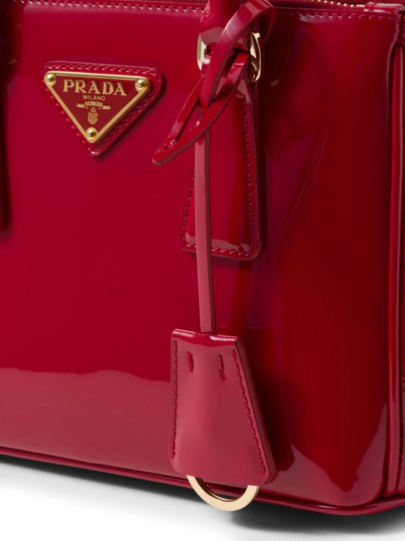 Red Galleria Leather Tote Bag