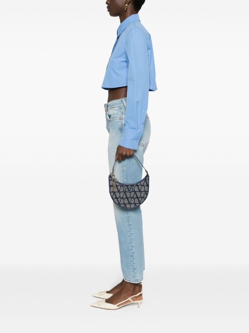 Blue Mini Vlogo Shoulder Bag