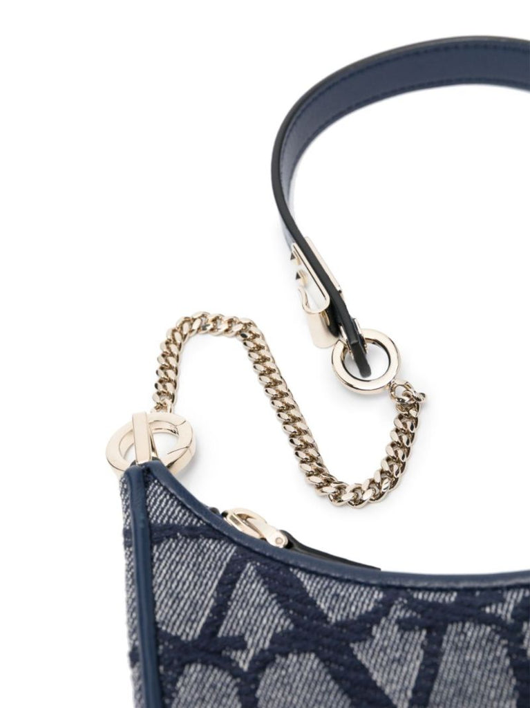 Blue Mini Vlogo Shoulder Bag