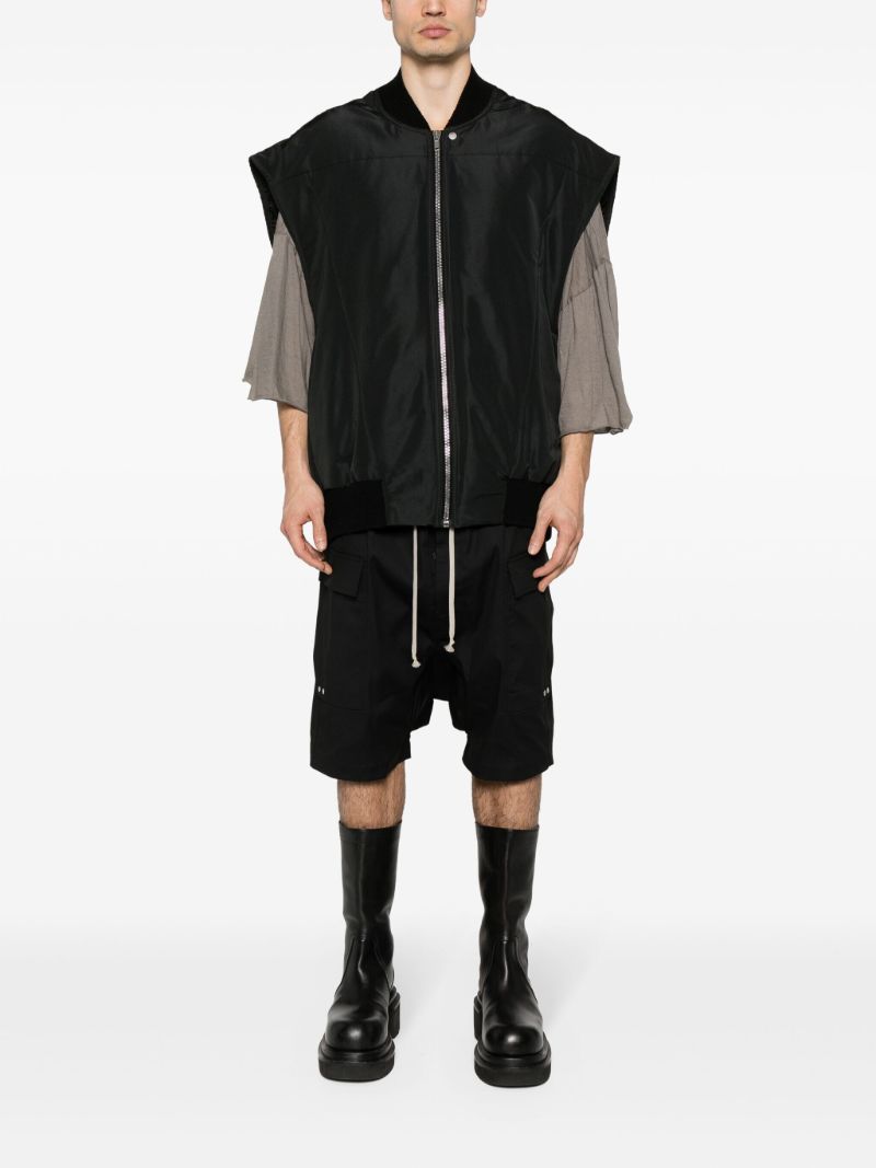 Black Drop Crotch Organic Cotton Shorts