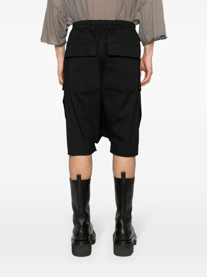 Black Drop Crotch Organic Cotton Shorts