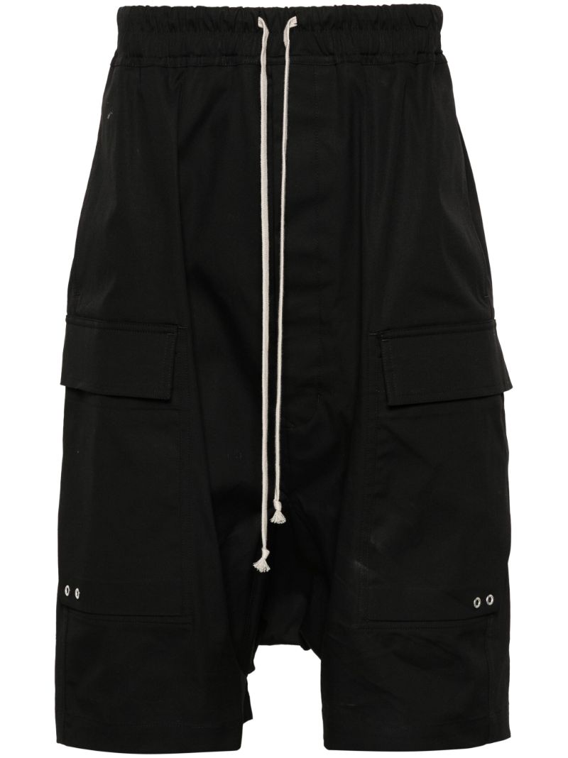 Black Drop Crotch Organic Cotton Shorts