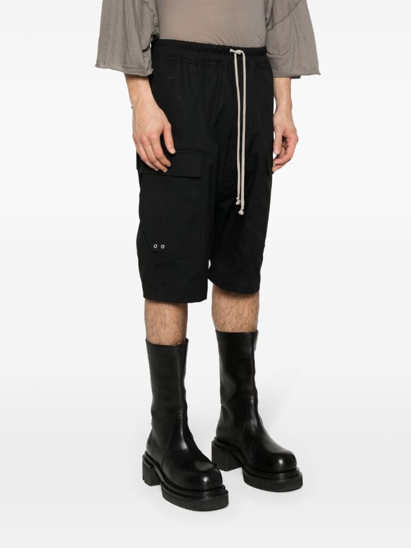 Black Drop Crotch Organic Cotton Shorts