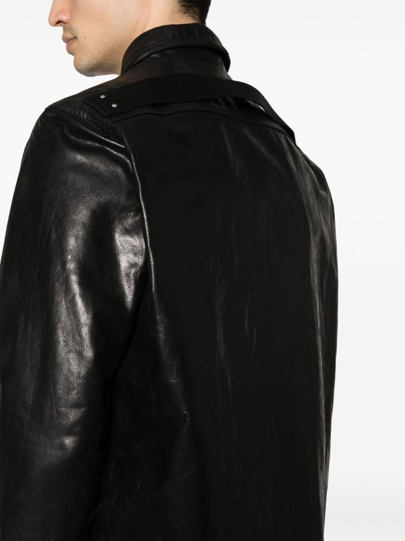 Black Zip Up Leather Jacket