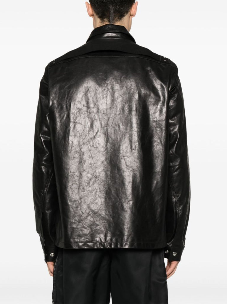 Black Zip Up Leather Jacket