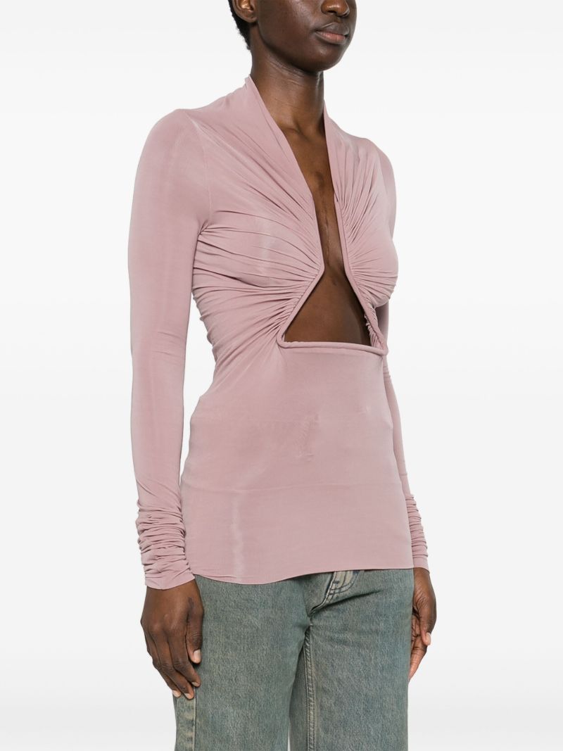 Pink Prong Cut-out Top
