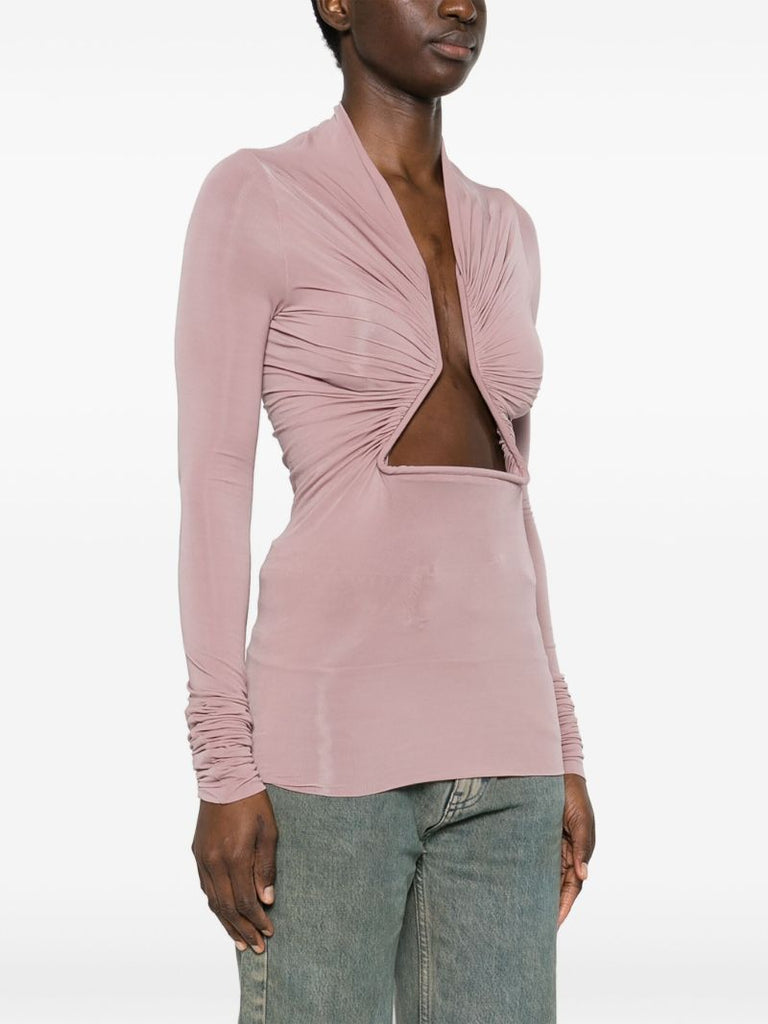 Pink Prong Cut-out Top