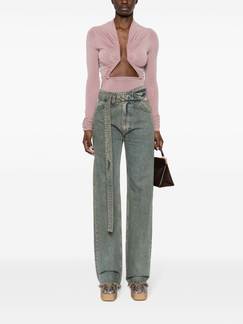Pink Prong Cut-out Top