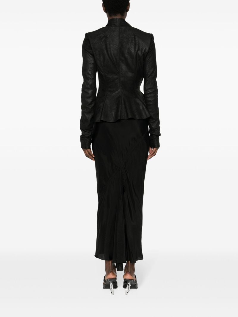 Black Hollywood Cracked Leather Jacket