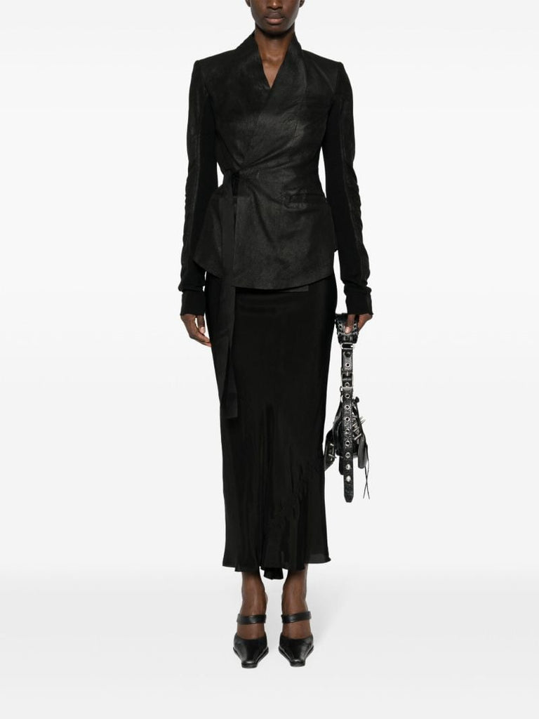 Black Hollywood Cracked Leather Jacket