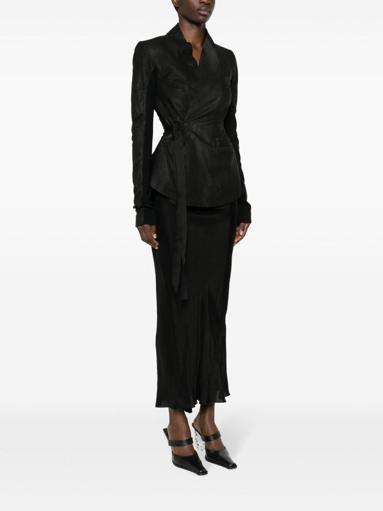 Black Hollywood Cracked Leather Jacket